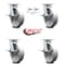 Service Caster 8 Inch Kingpinless Semi Steel Wheel Caster Brakes 2 Swivel Locks SCC, 4PK SCC-KP30S820-SSR-SLB-BSL-2-SLB-2 - alternate 6